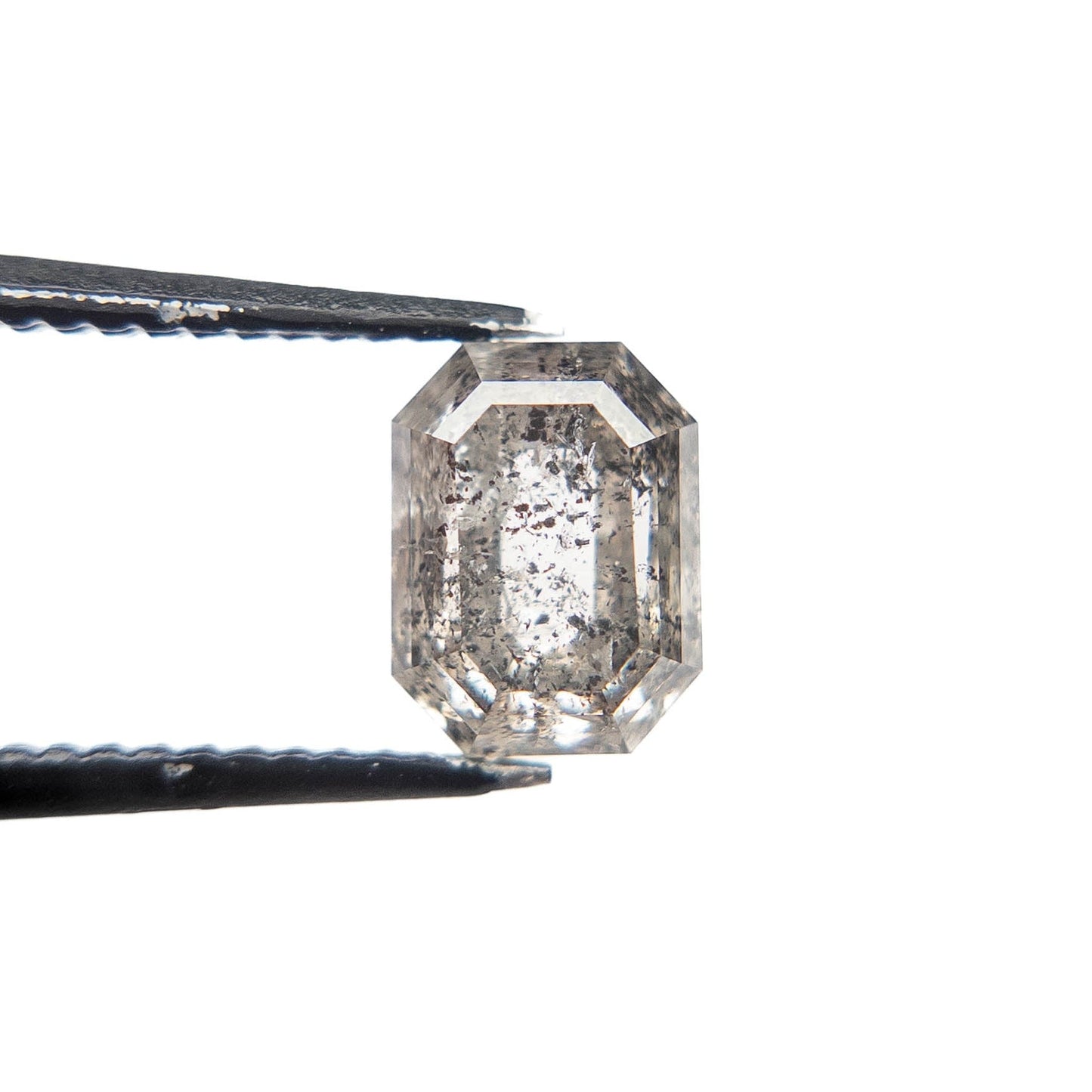 1.91 Carat Canadian Salt and Pepper Step Cut Emerald Diamond