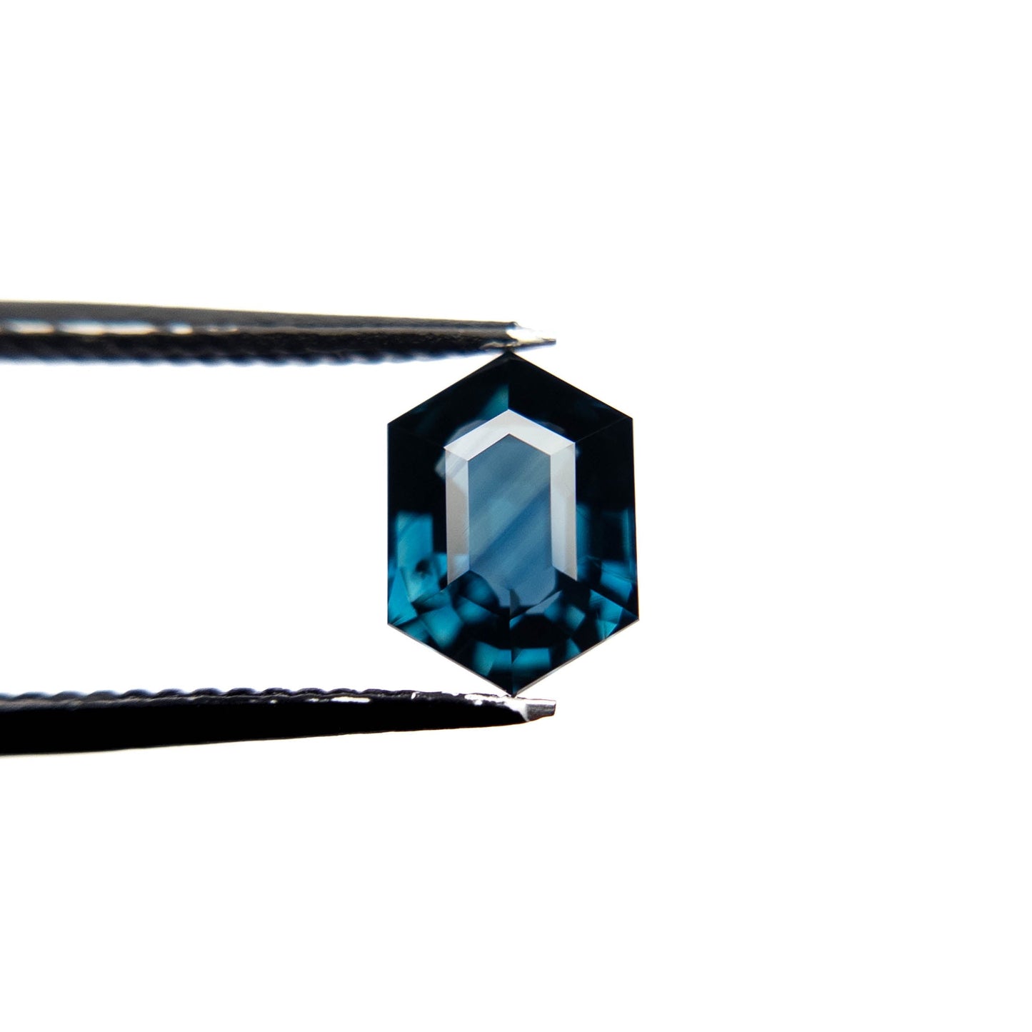 2.08 Carat Deep Blue Double Cut Hexagon Tanzanian Sapphire