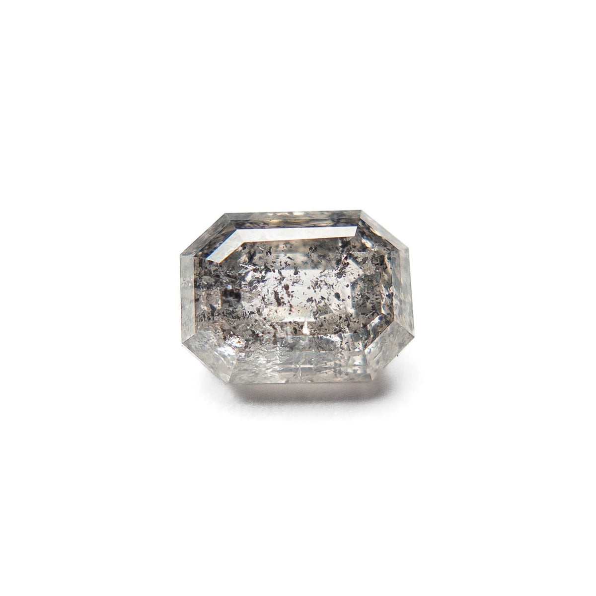 1.91 Carat Canadian Salt and Pepper Step Cut Emerald Diamond
