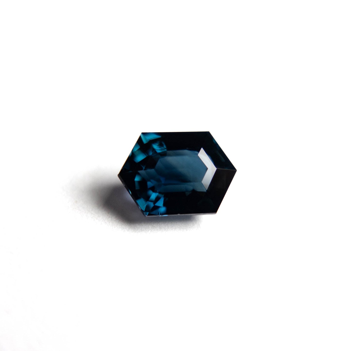 2.08 Carat Deep Blue Double Cut Hexagon Tanzanian Sapphire