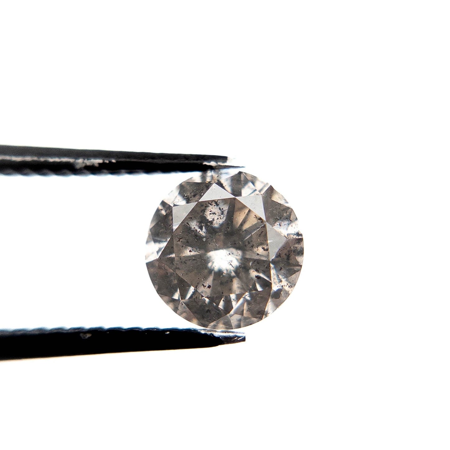 1.40 Carat Salt and Pepper Brilliant Cut Round Diamond
