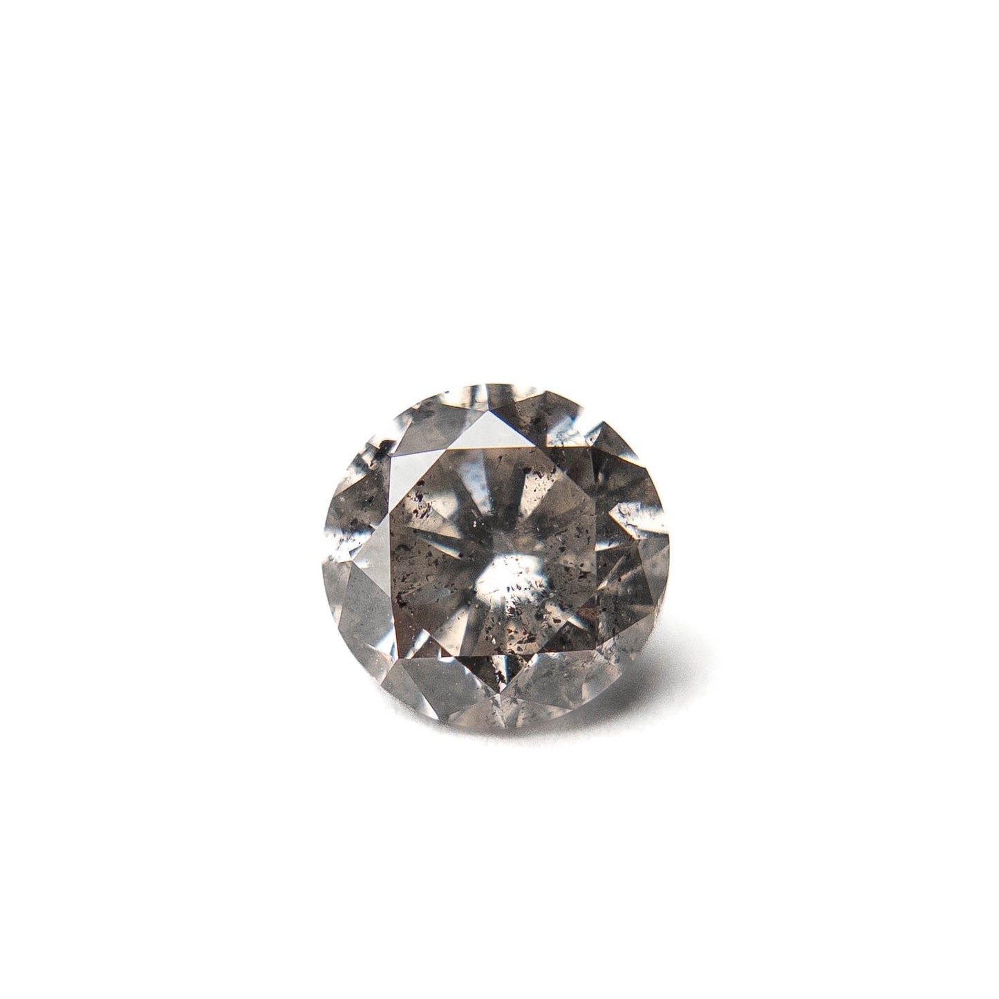 1.40 Carat Salt and Pepper Brilliant Cut Round Diamond