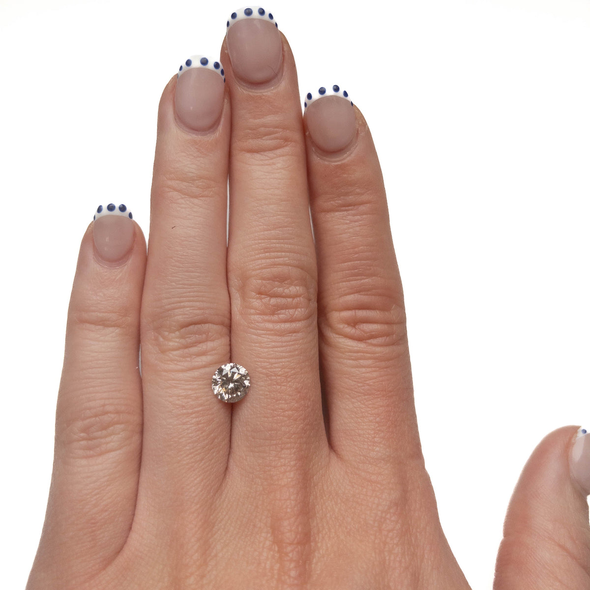 1.40 Carat Salt and Pepper Brilliant Cut Round Diamond