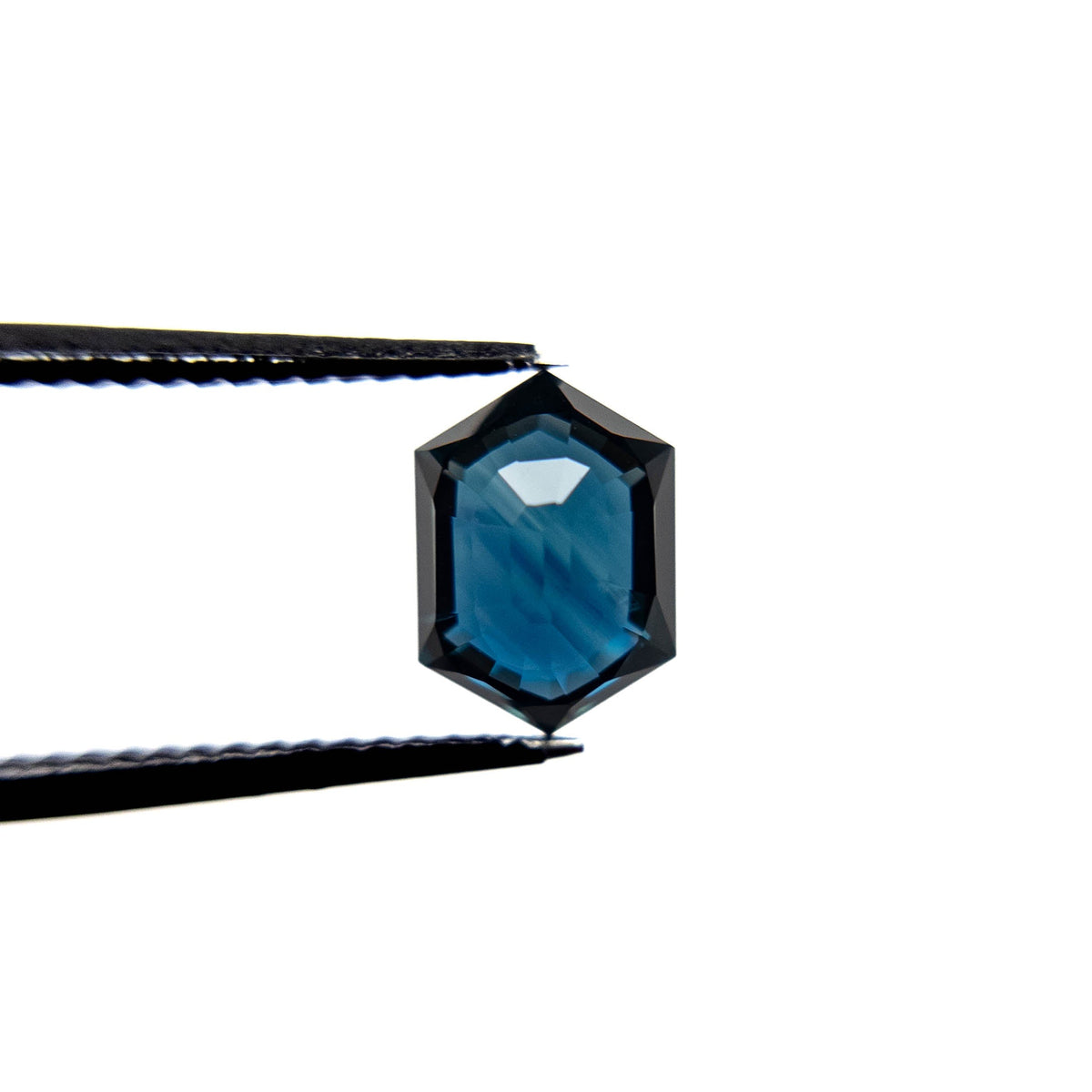 2.08 Carat Deep Blue Double Cut Hexagon Tanzanian Sapphire