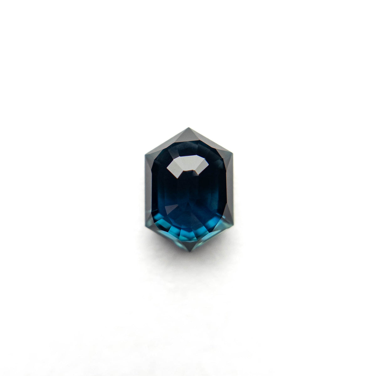 2.08 Carat Deep Blue Double Cut Hexagon Tanzanian Sapphire