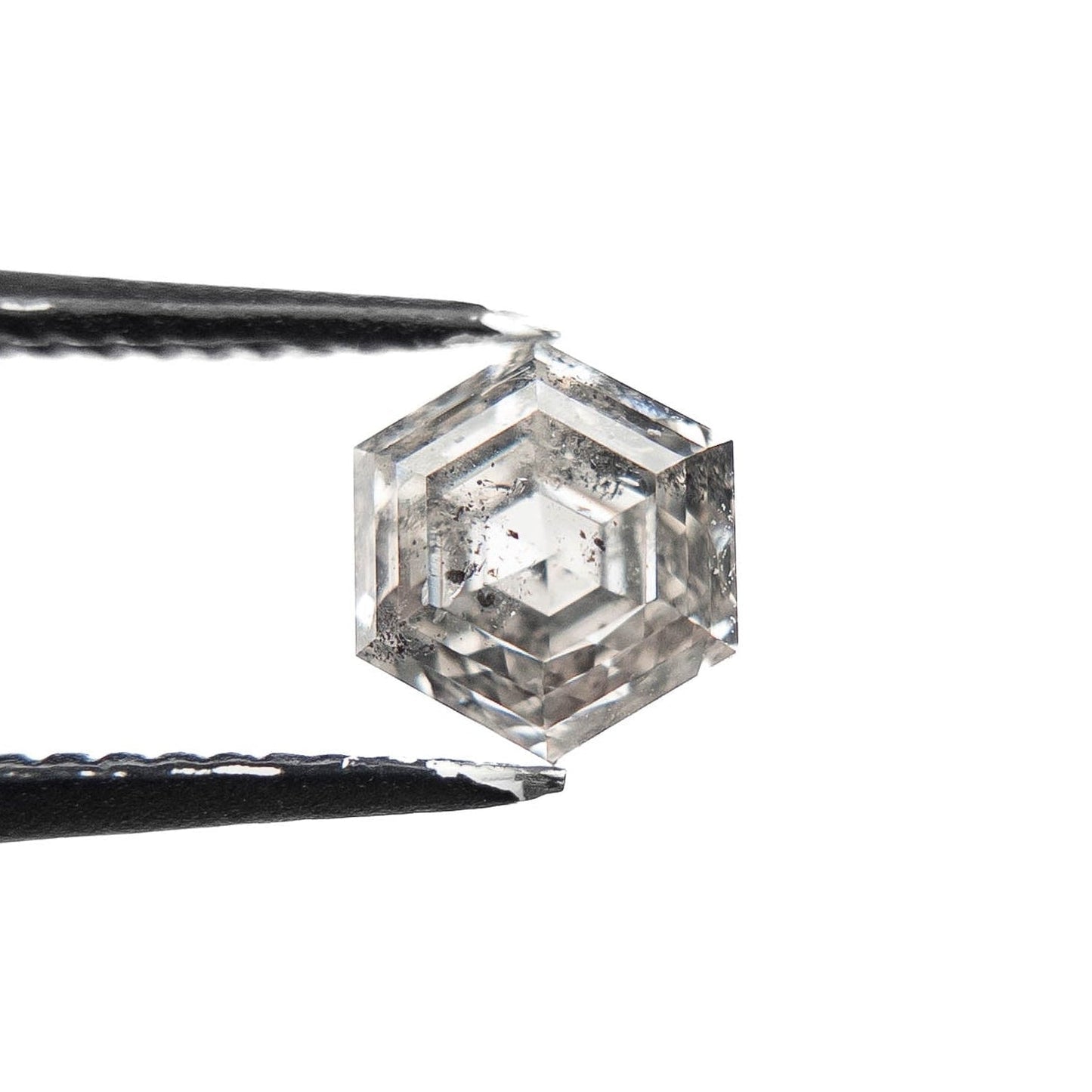 1.40 Carat Canadian Salt and Pepper Step Cut Hexagon Diamond