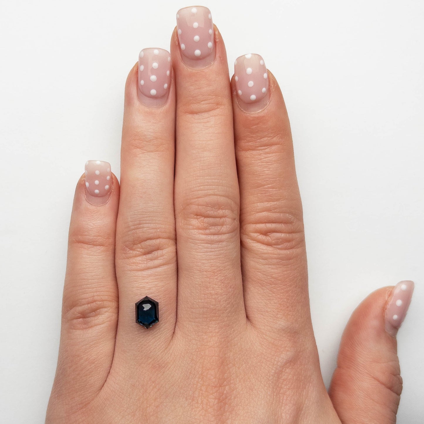 2.08 Carat Deep Blue Double Cut Hexagon Tanzanian Sapphire