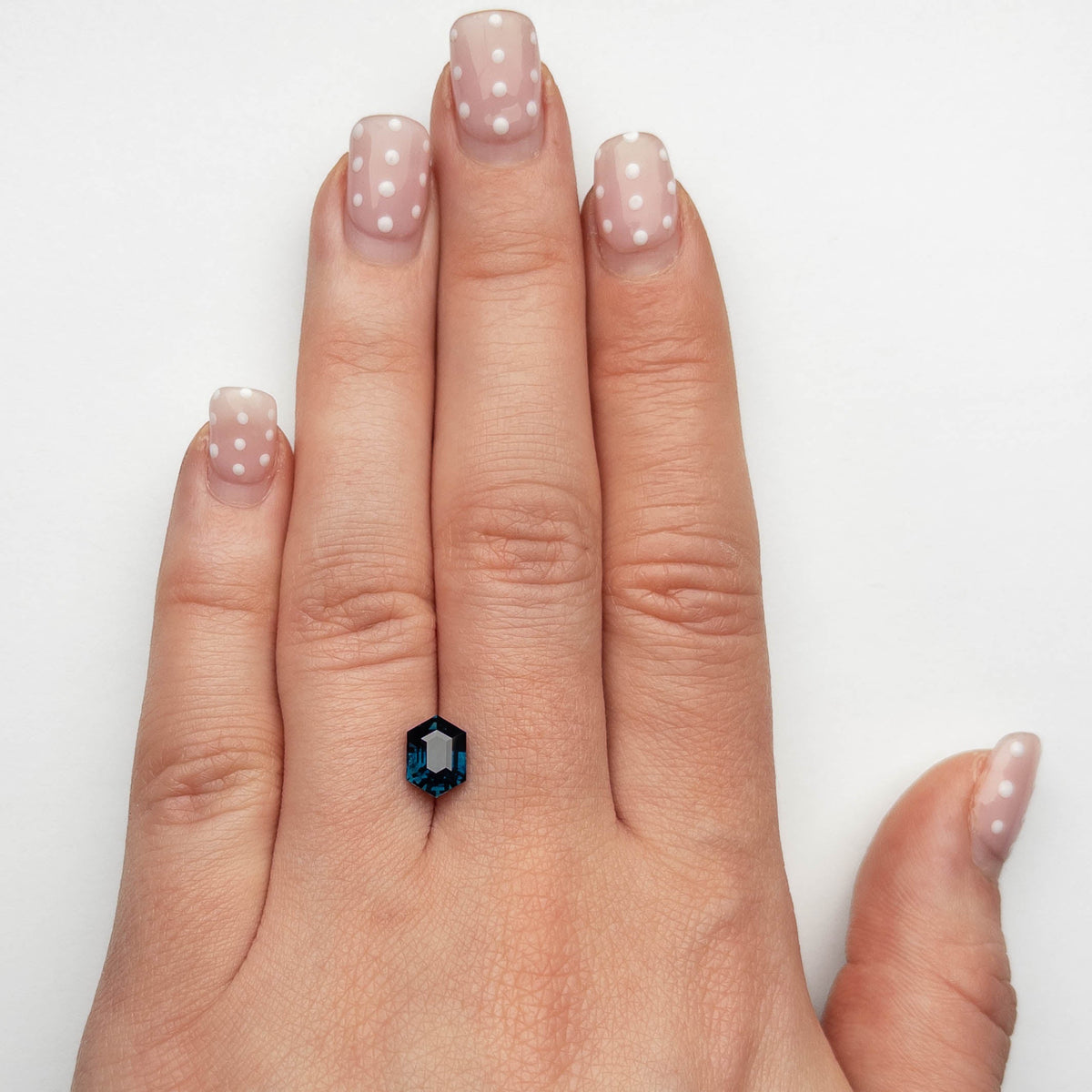 2.08 Carat Deep Blue Double Cut Hexagon Tanzanian Sapphire