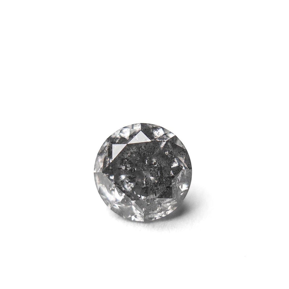 1.08 Carat Salt and Pepper Brilliant Cut Round Diamond
