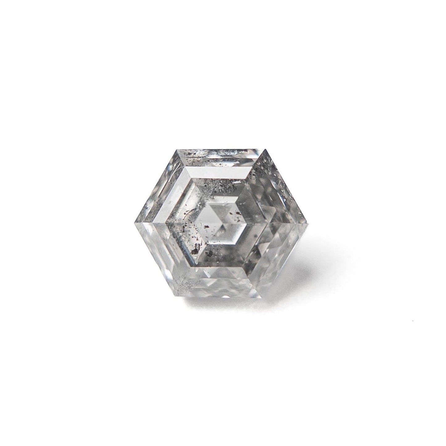 1.40 Carat Canadian Salt and Pepper Step Cut Hexagon Diamond
