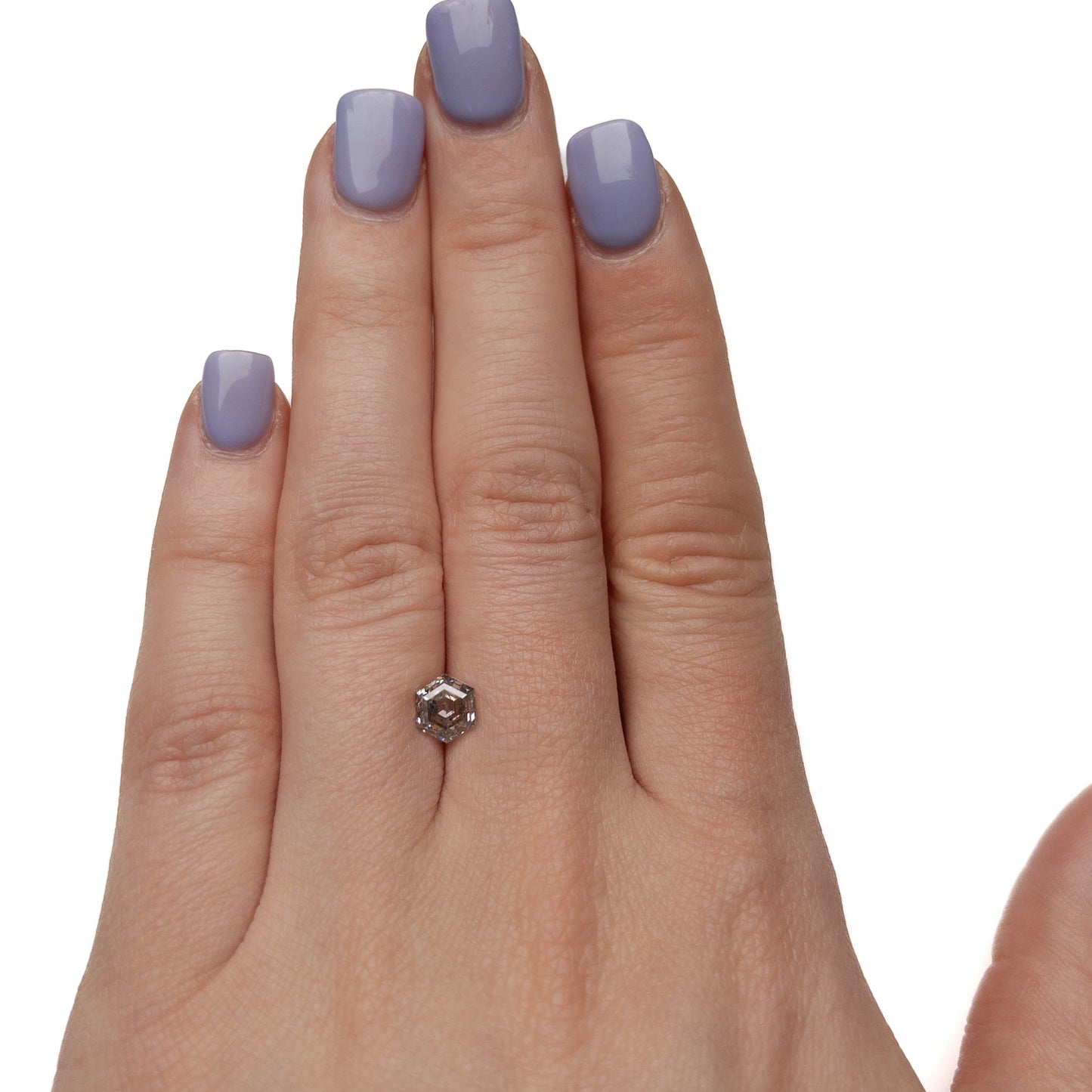 1.40 Carat Canadian Salt and Pepper Step Cut Hexagon Diamond
