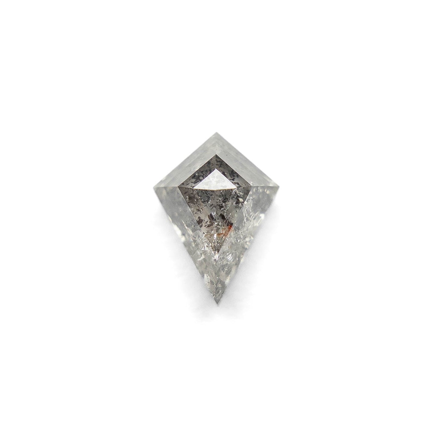 .94 Carat Canadian Salt and Pepper Rose Cut Kite Diamond