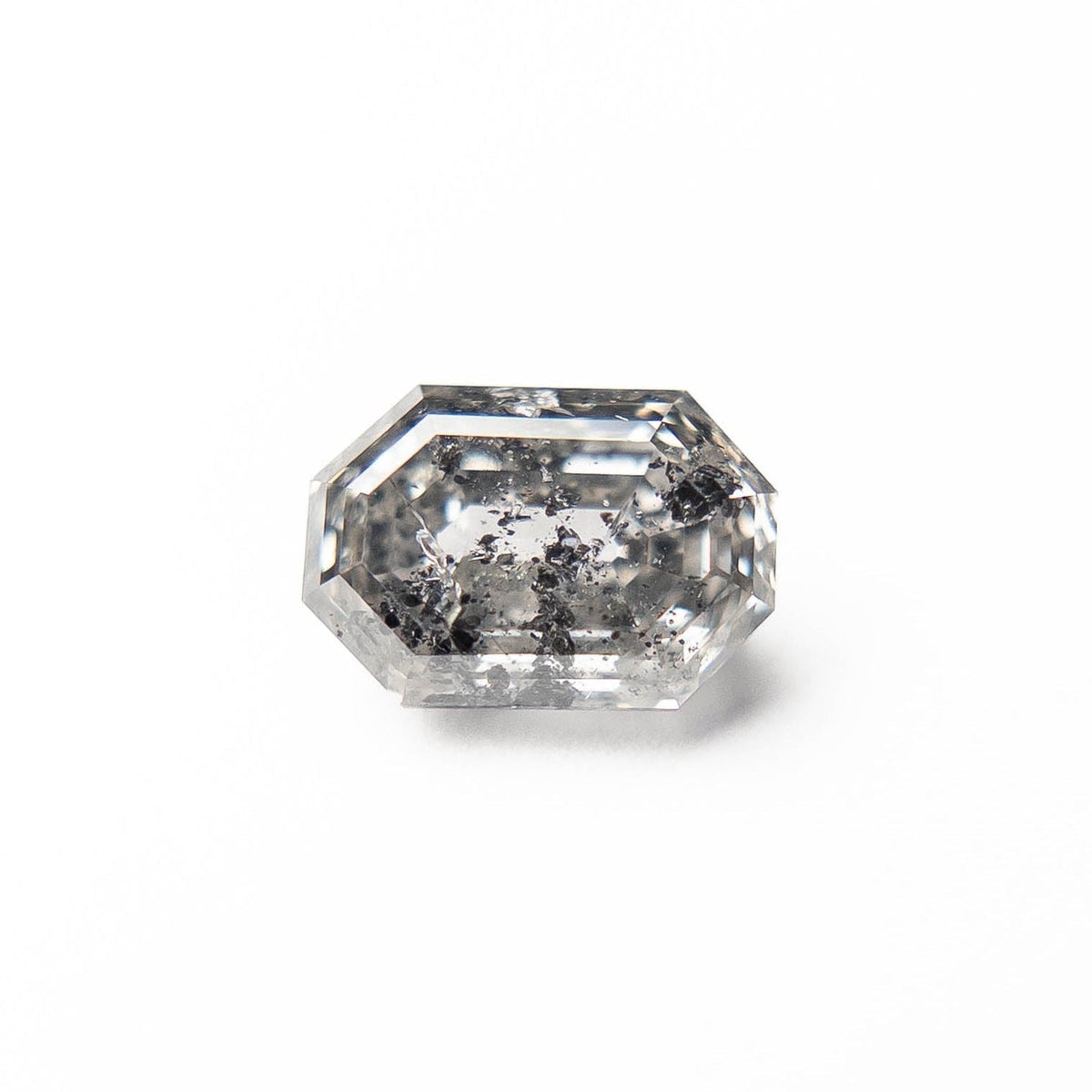 1.47 Carat Canadian Salt and Pepper Step Cut Octagon Diamond