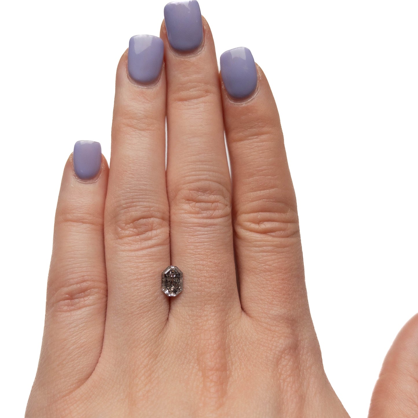 1.47 Carat Canadian Salt and Pepper Step Cut Octagon Diamond