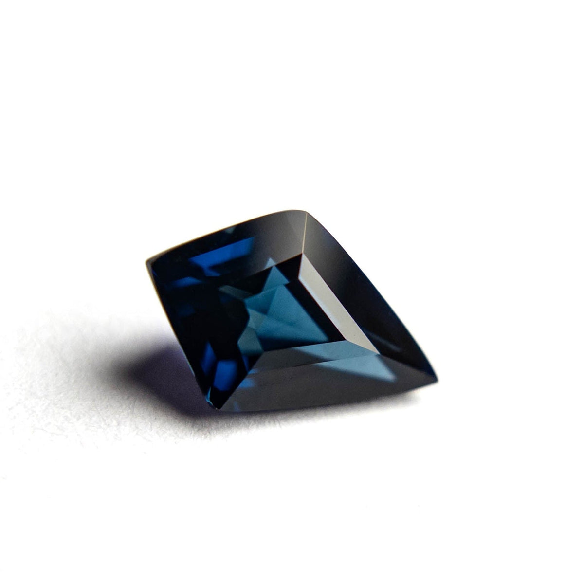 1.90 Carat Deep Blue Double Cut Kite Tanzanian Sapphire