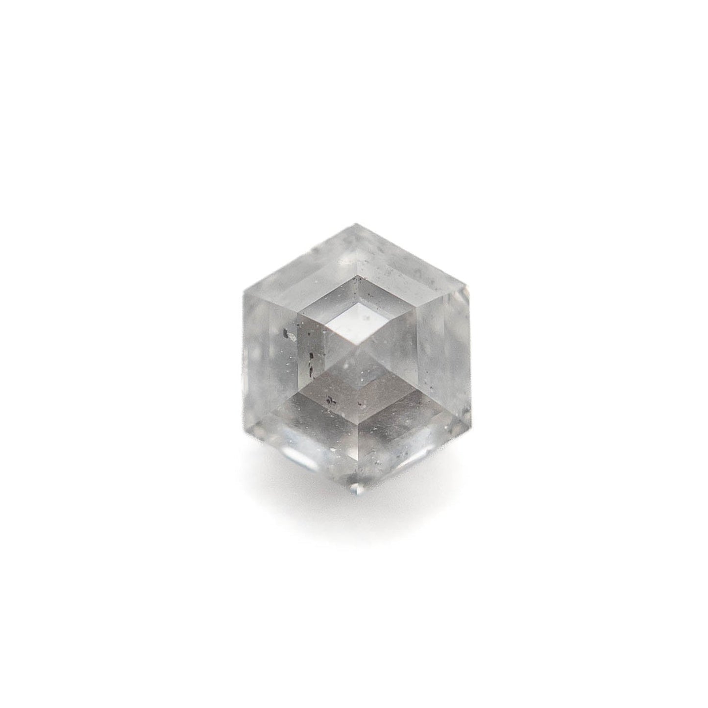 1.40 Carat Canadian Salt and Pepper Double Cut Hexagon Diamond