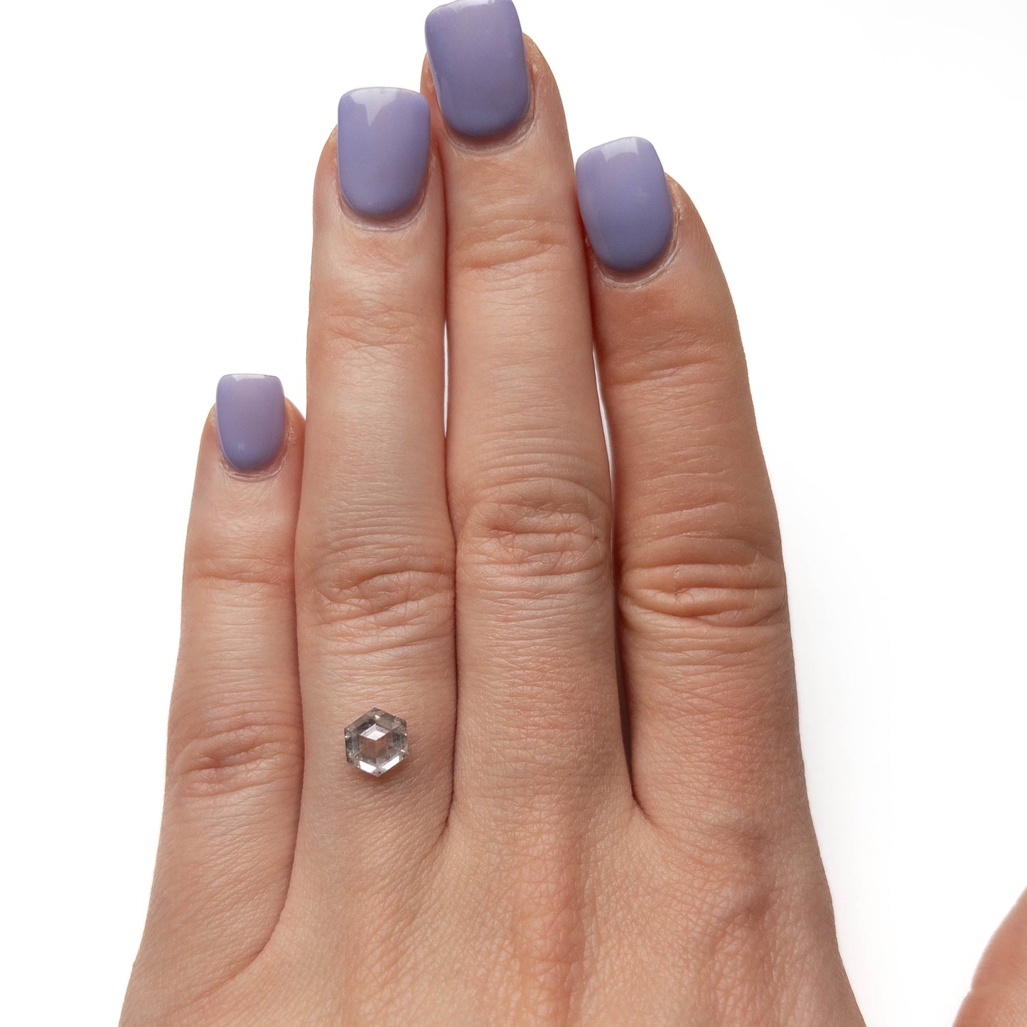 1.40 Carat Canadian Salt and Pepper Double Cut Hexagon Diamond