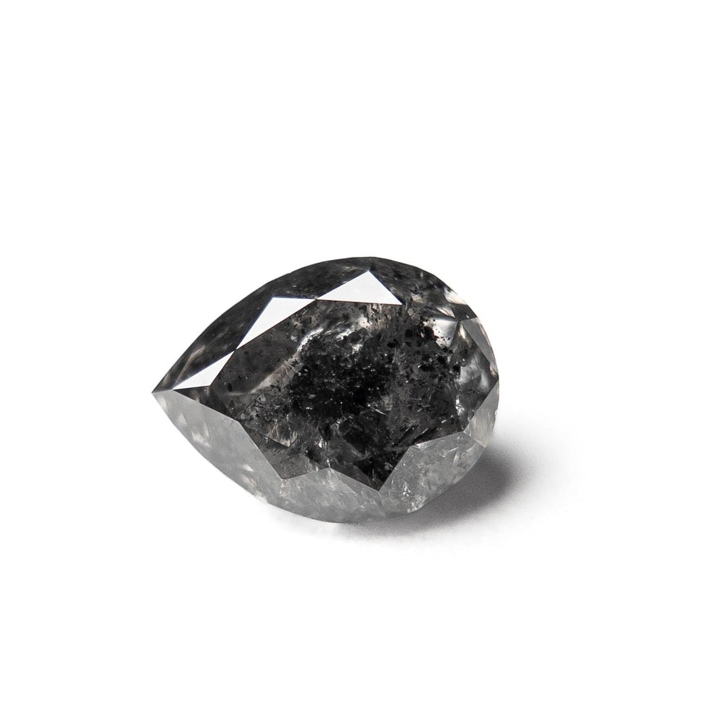 1.91 Carat Canadian Black Salt and Pepper Double Cut Pear Diamond