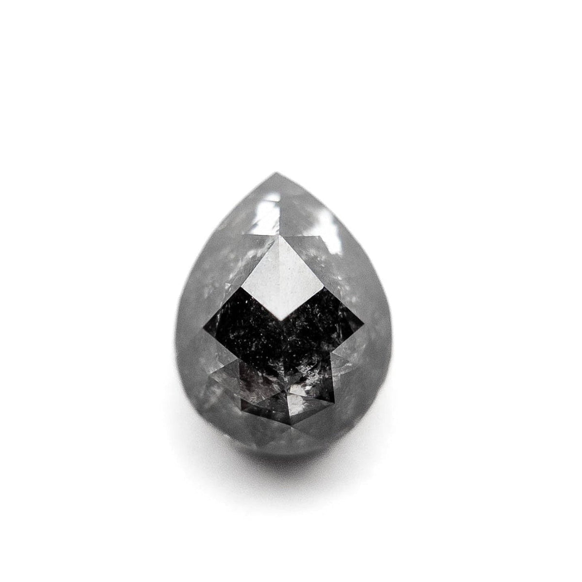 1.91 Carat Canadian Black Salt and Pepper Double Cut Pear Diamond