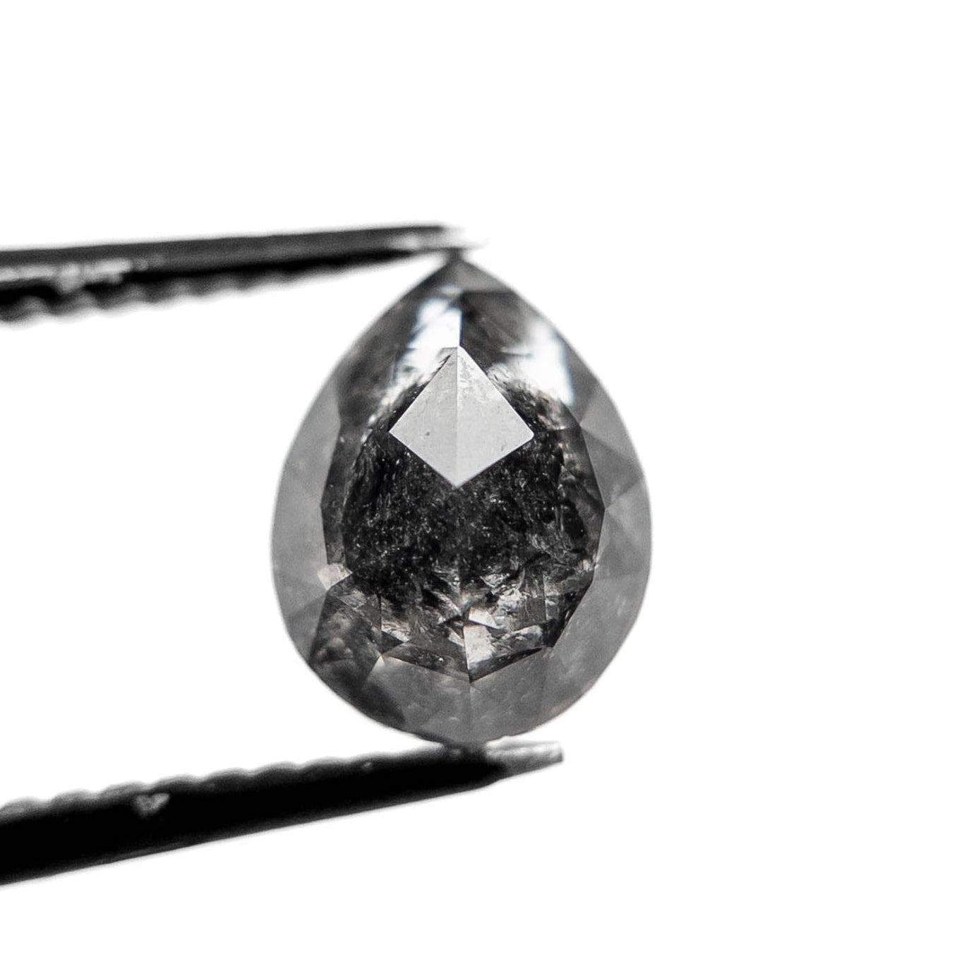 1.91 Carat Canadian Black Salt and Pepper Double Cut Pear Diamond