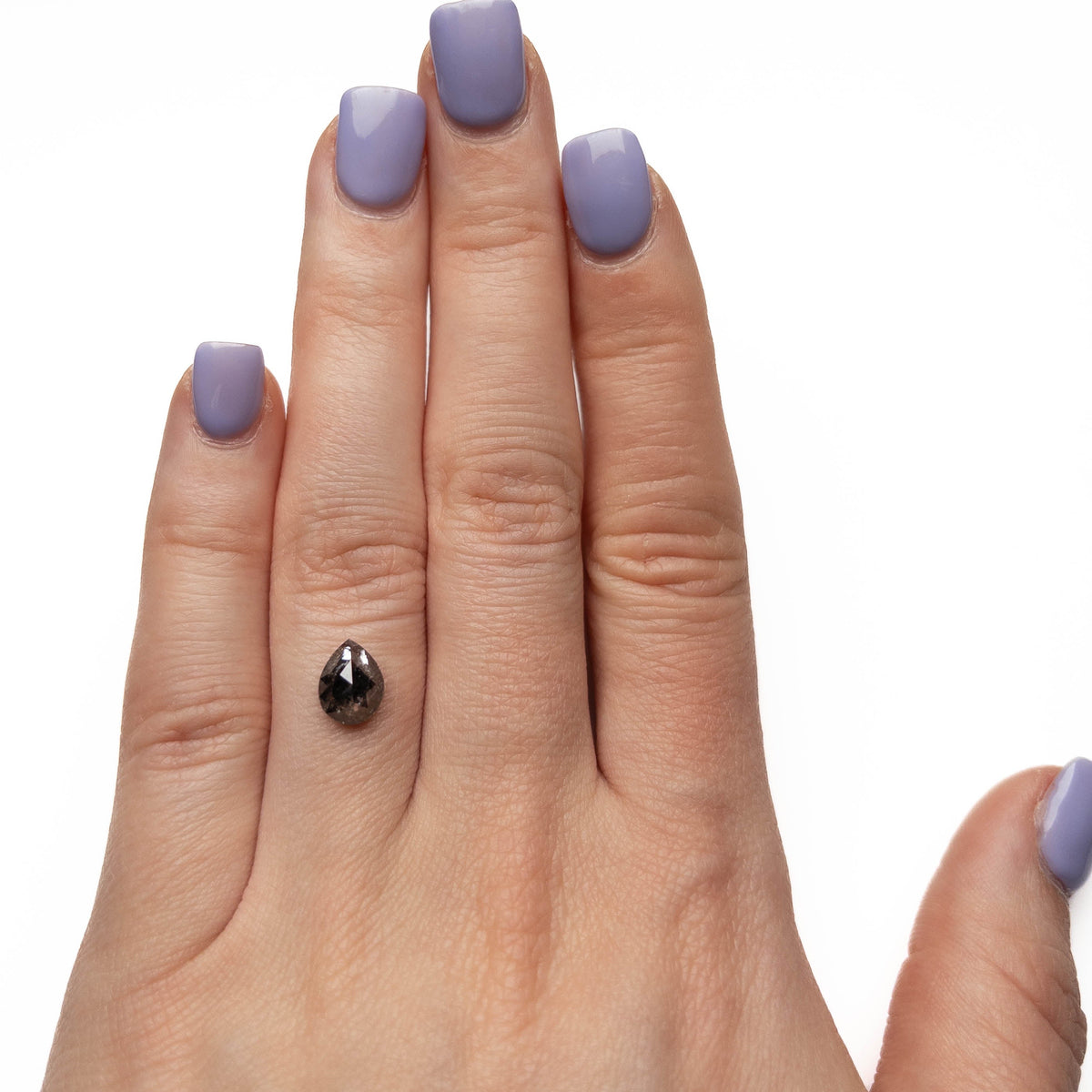1.91 Carat Canadian Black Salt and Pepper Double Cut Pear Diamond