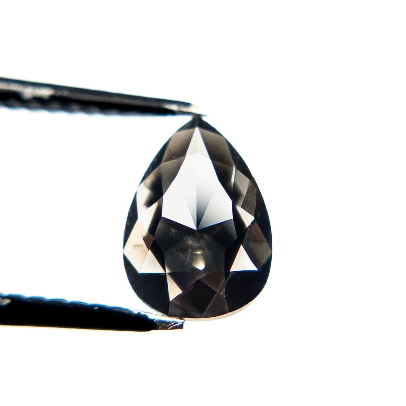 1.04 Carat Black Rose Cut Pear Diamond