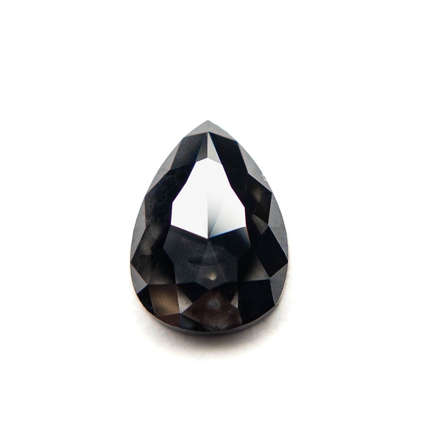 1.04 Carat Black Rose Cut Pear Diamond