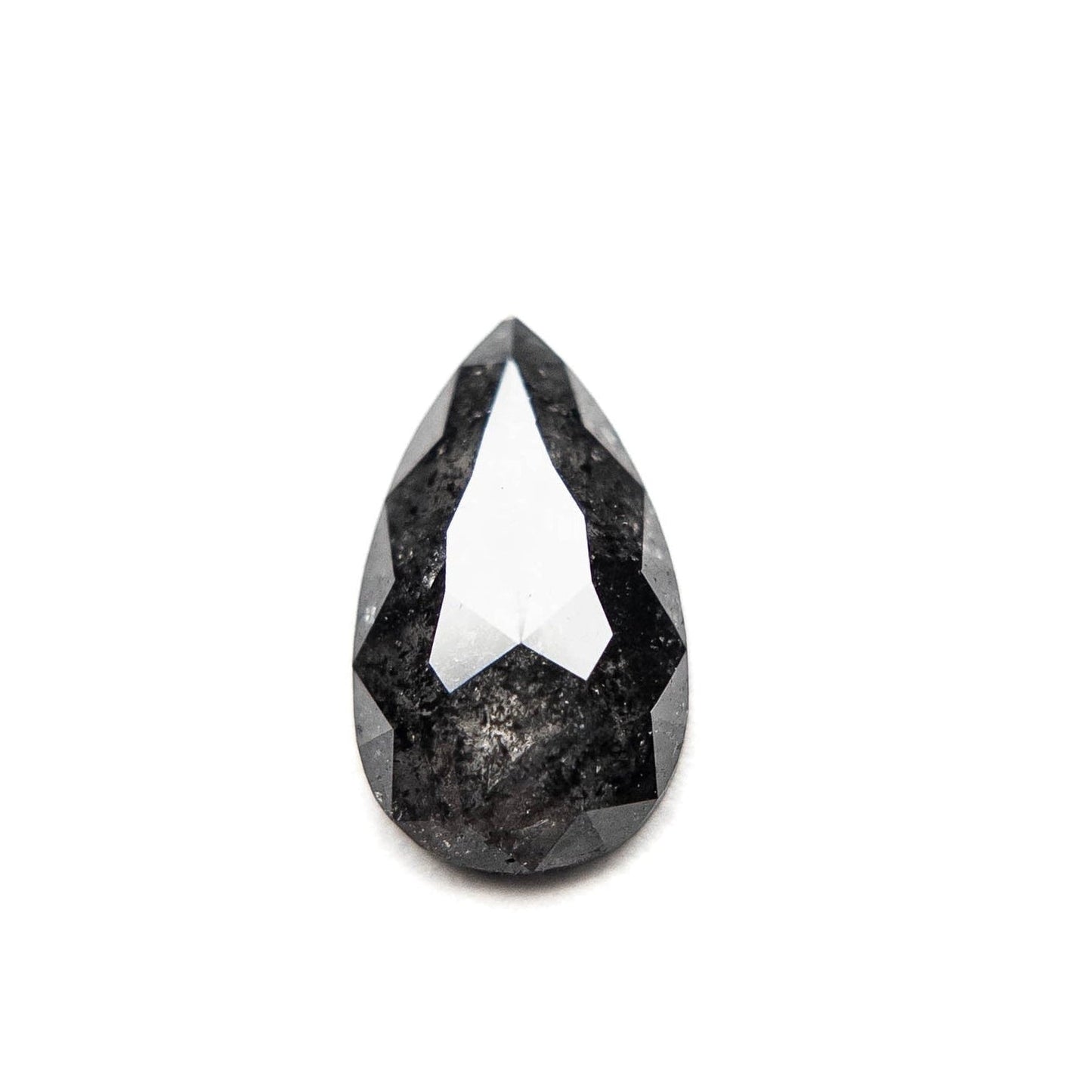 1.04 Carat Black Rose Cut Pear Diamond