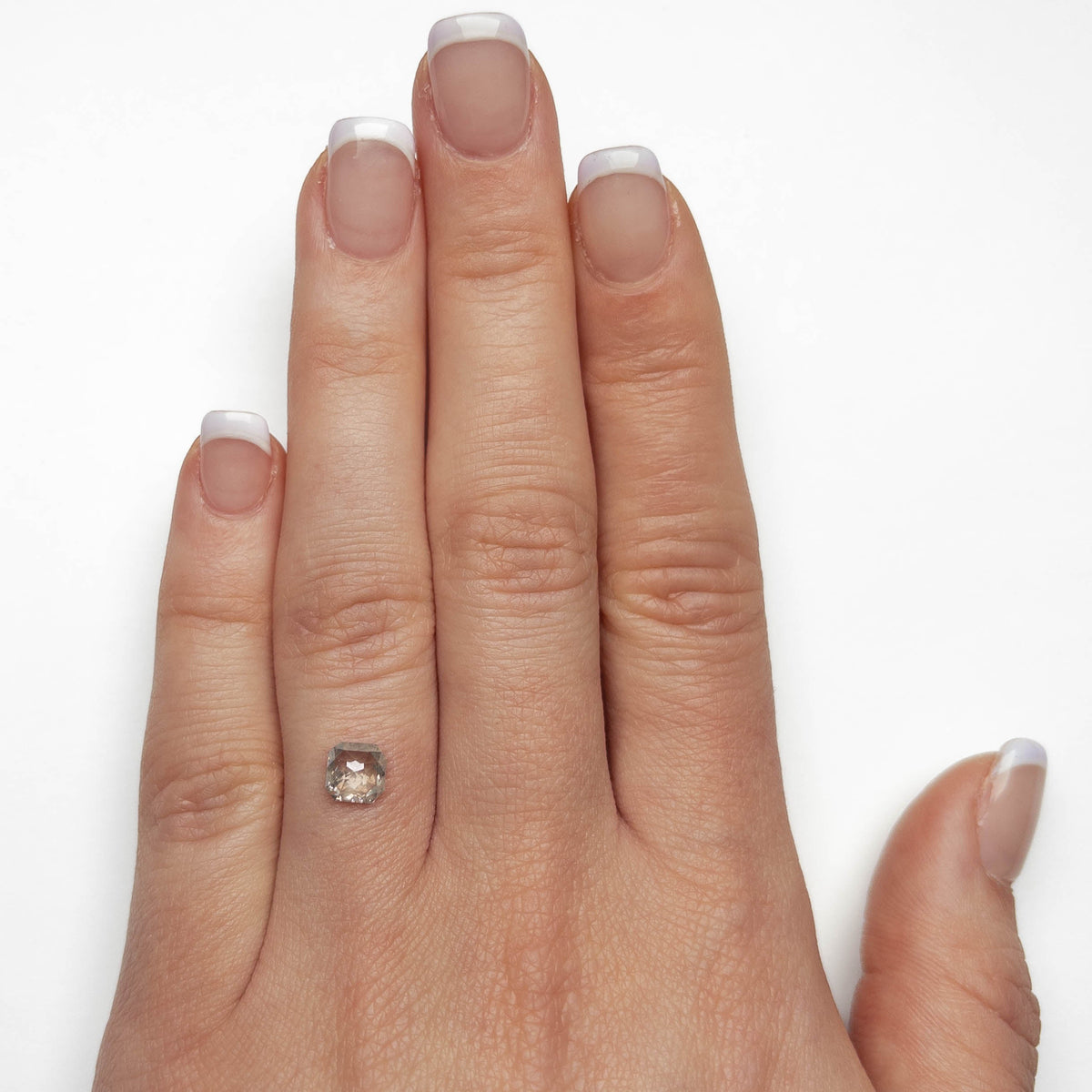 .90 Carat Icy White Rose Cut Asscher Cut Diamond