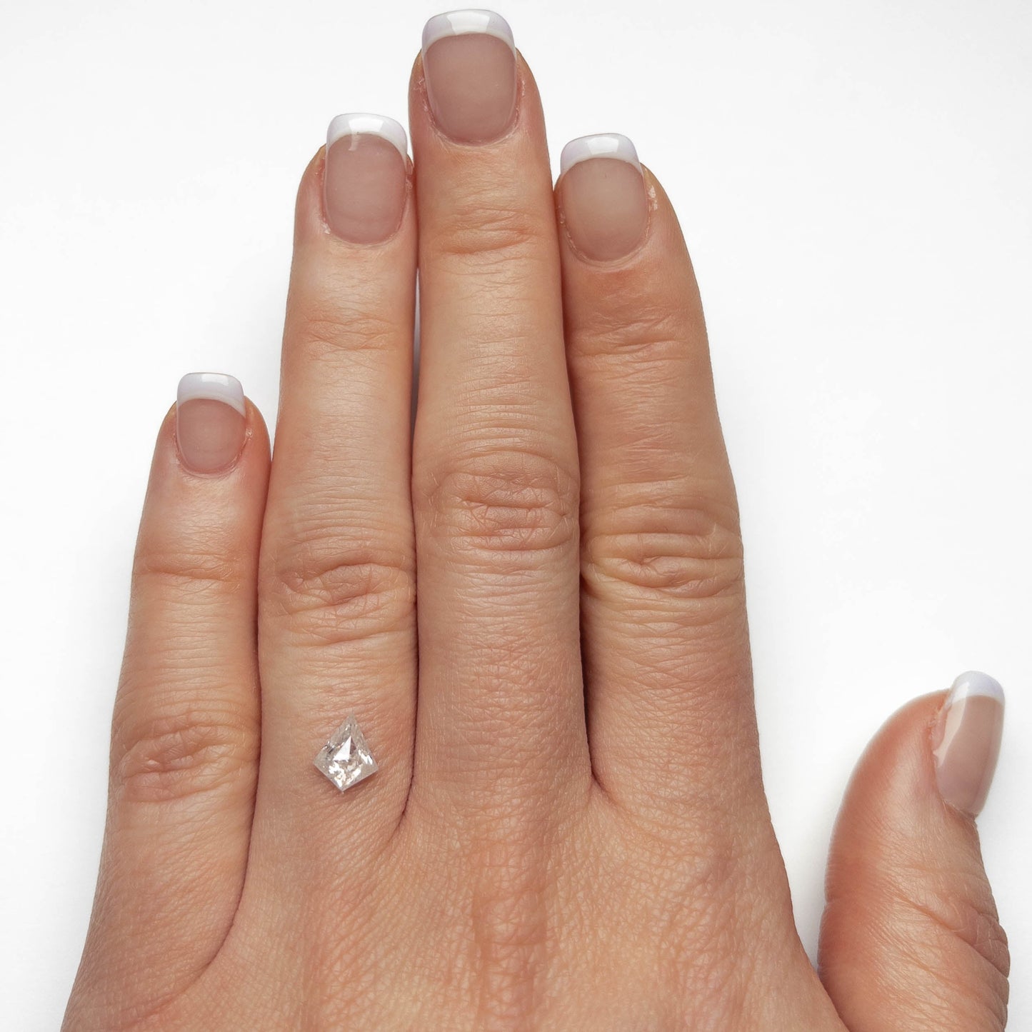 .87 Carat Icy White Rose Cut Kite Diamond