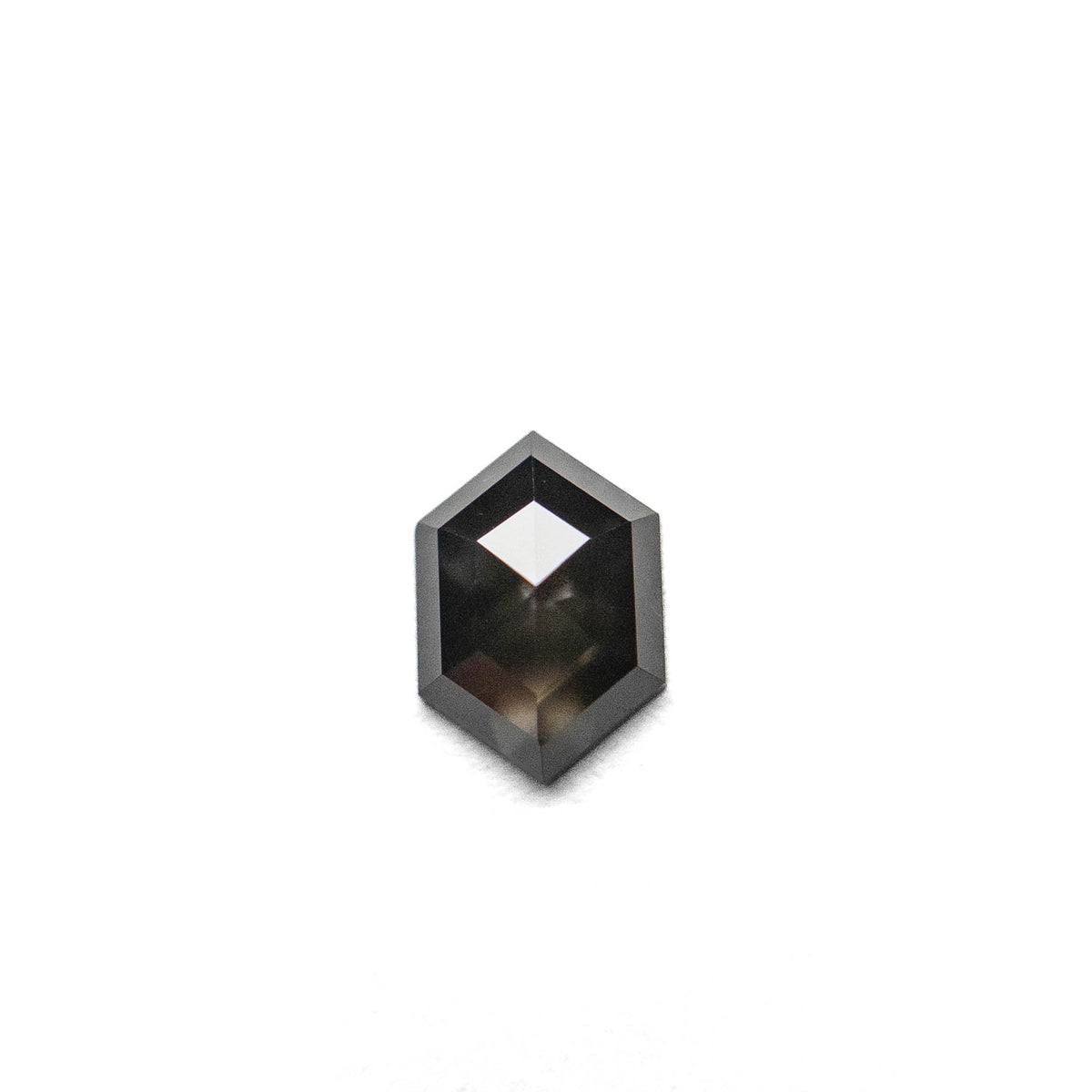 .76 Carat Black Rose Cut Hexagon Diamond