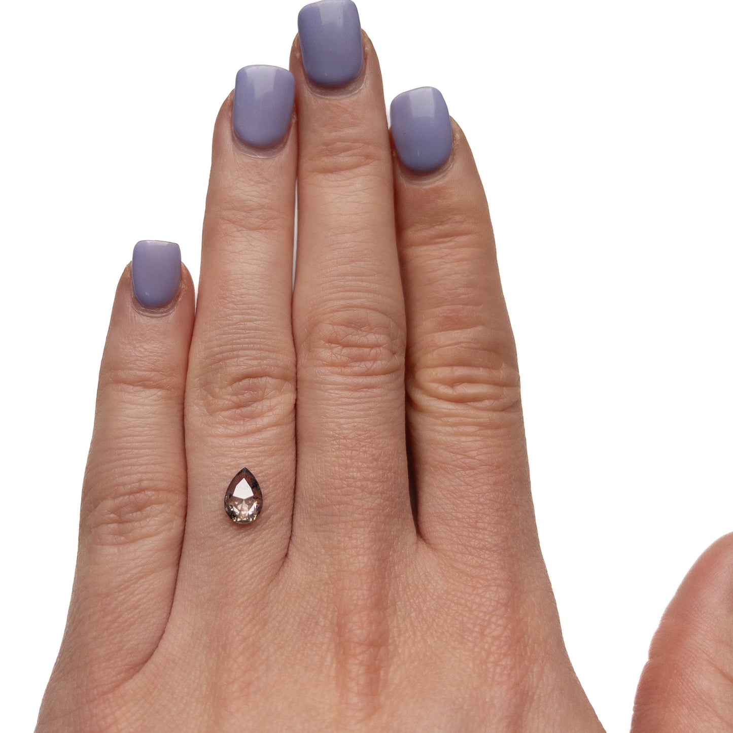 .95 Carat Salt and Pepper Rose Cut Pear Diamond