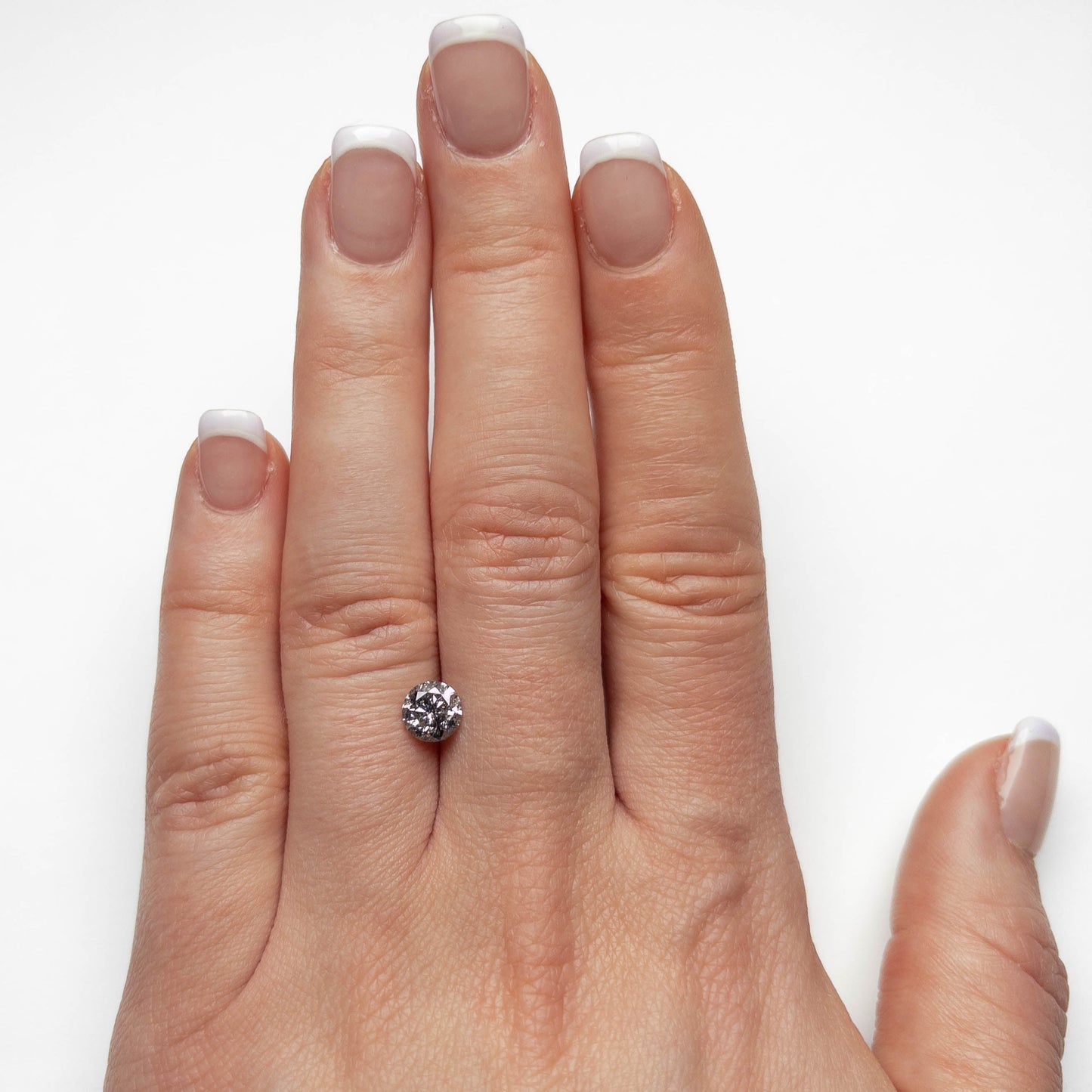 1.04 Carat Salt and Pepper Brilliant Round Diamond