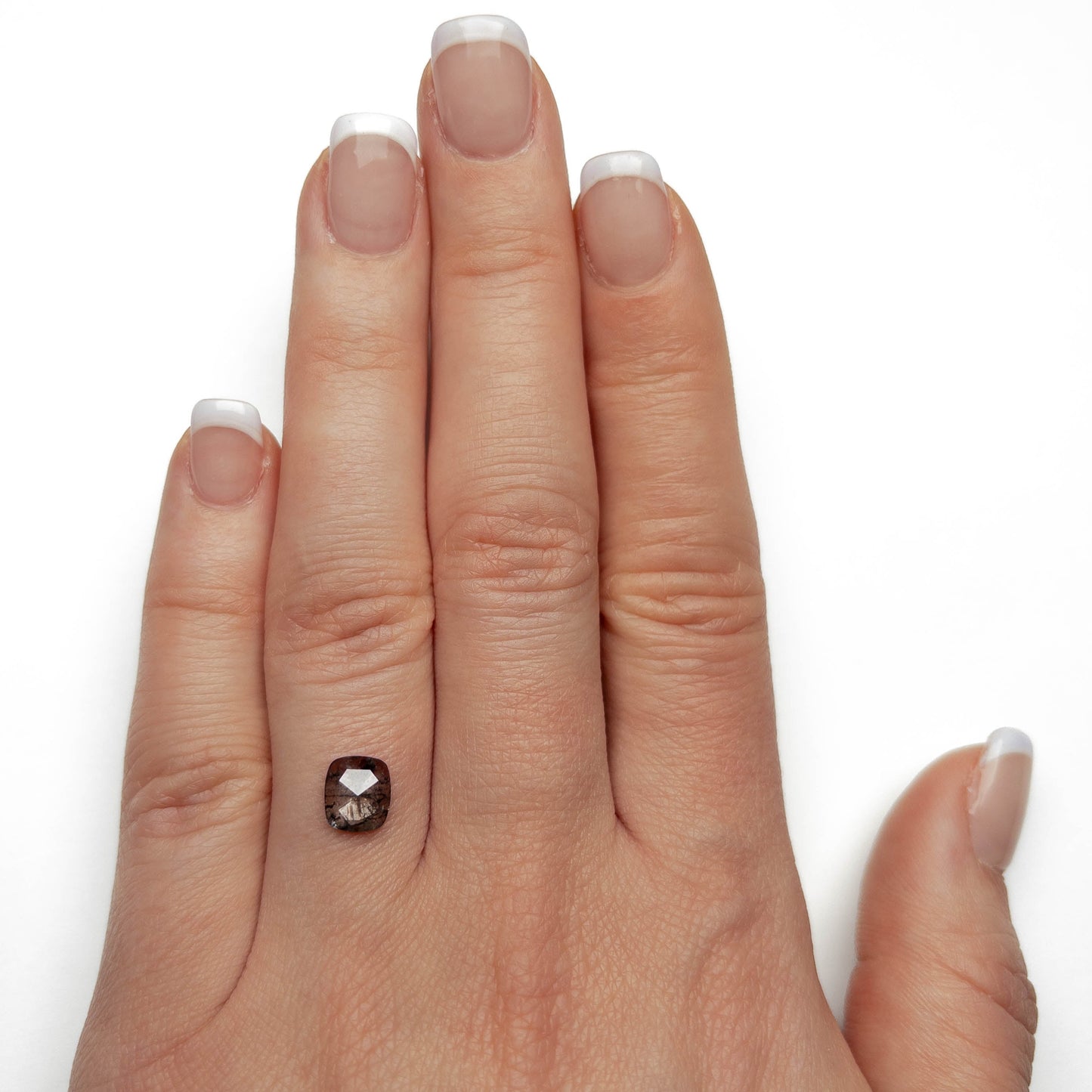 .98 Carat Salt and Pepper Rose Cut Cushion Diamond