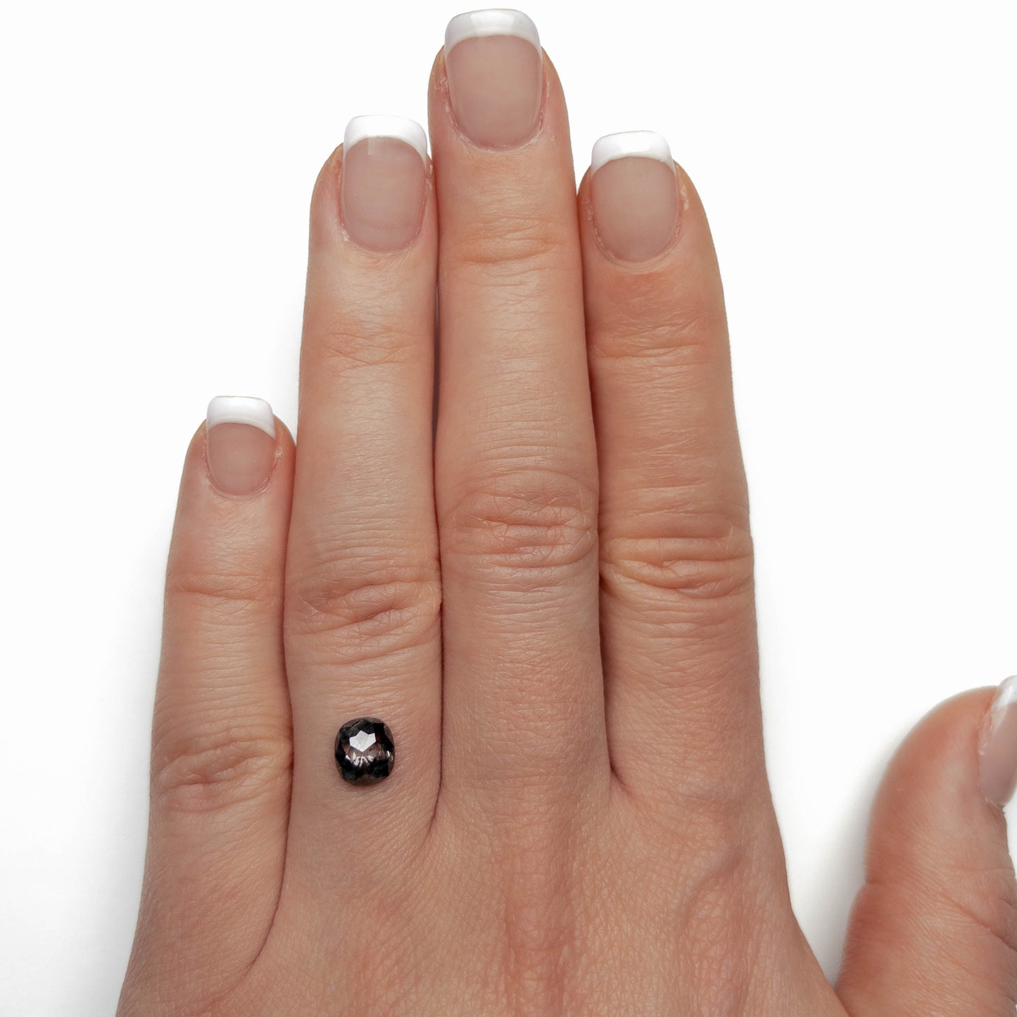 1.16 Carat Black Rose Cut Cushion Diamond