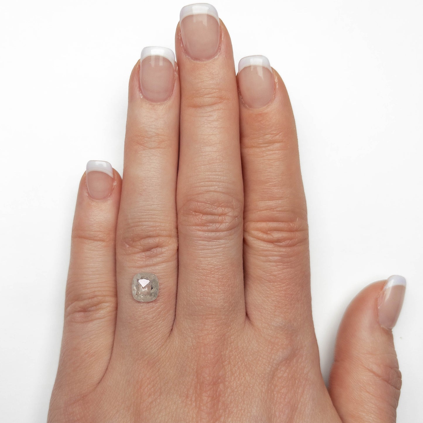 1.43 Carat Icy White Rose Cut Cushion Diamond