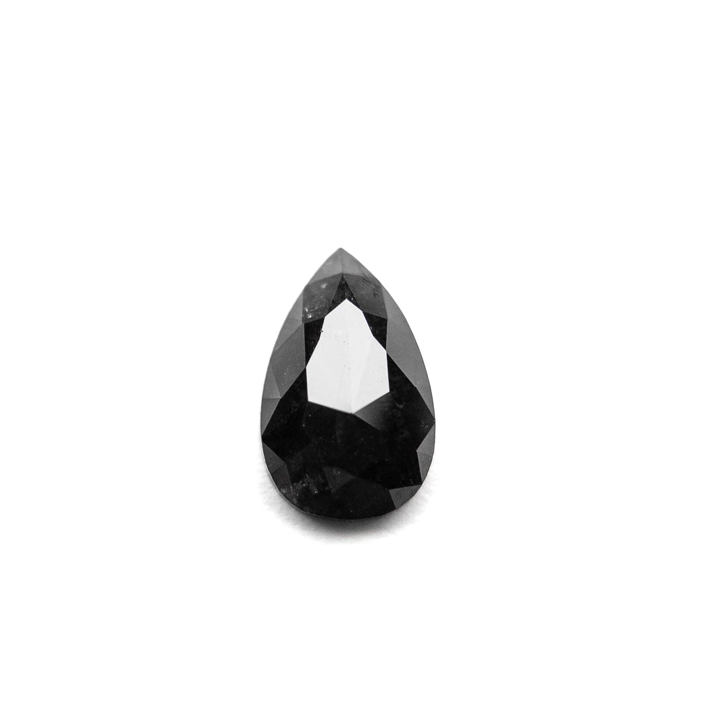 .99 Carat Black Rose Cut Pear Diamond