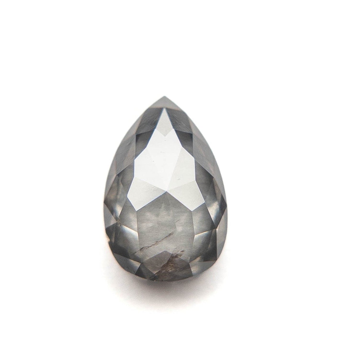2 Carat Salt and Pepper Double Cut Pear Diamond