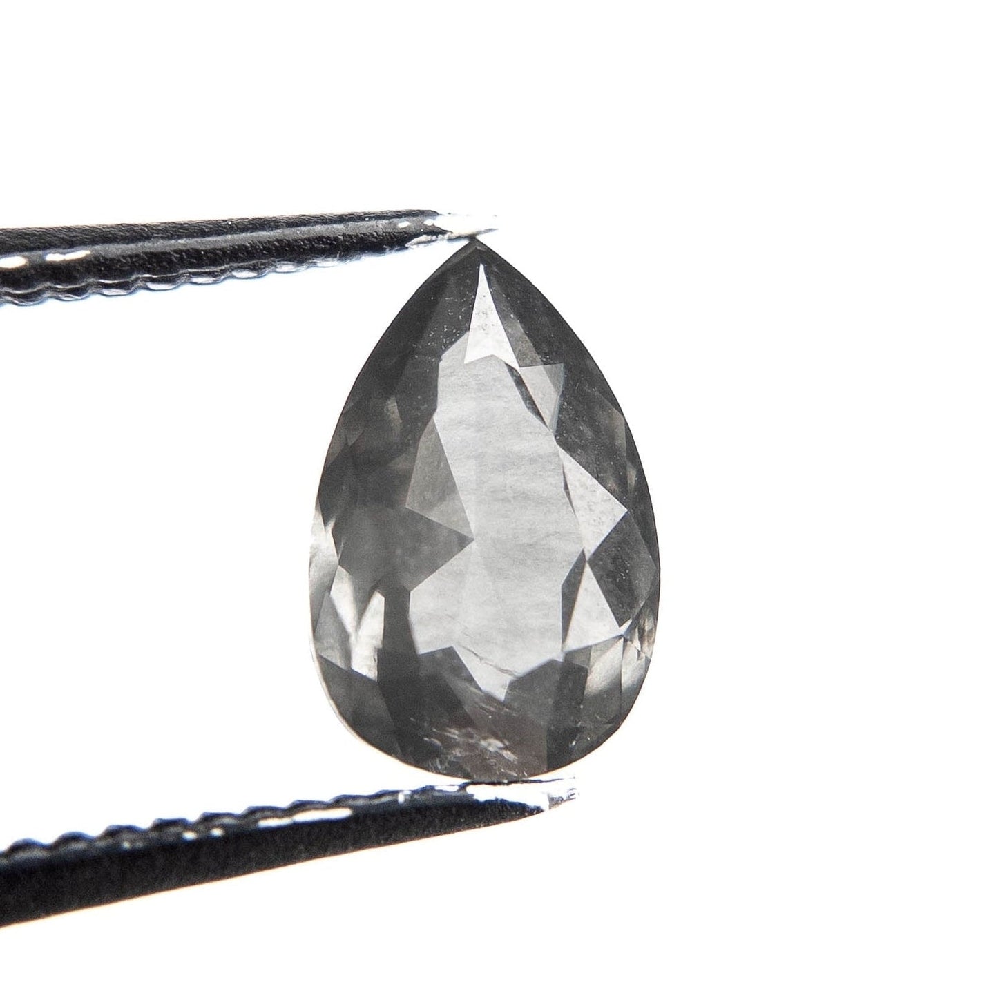 2 Carat Salt and Pepper Double Cut Pear Diamond