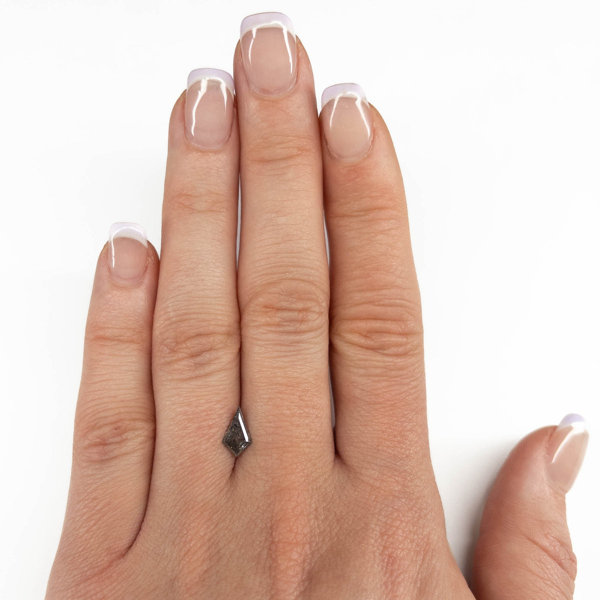 .72 Carat Salt and Pepper Double Cut Kite Diamond
