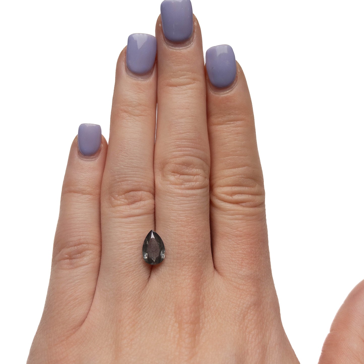 2 Carat Salt and Pepper Double Cut Pear Diamond