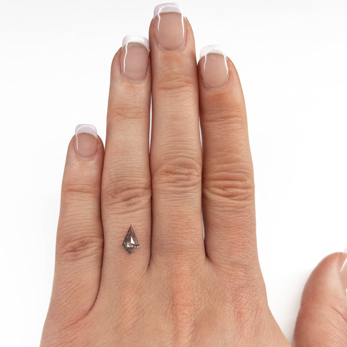 .72 Carat Salt and Pepper Double Cut Kite Diamond