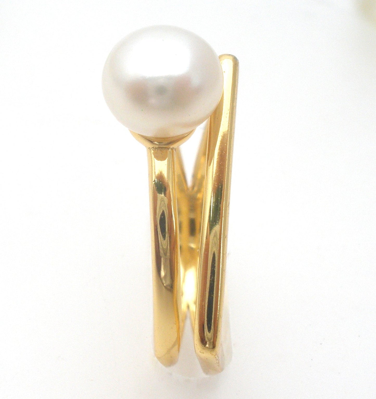 Abstract Pearl Vermeil 925 Size 5