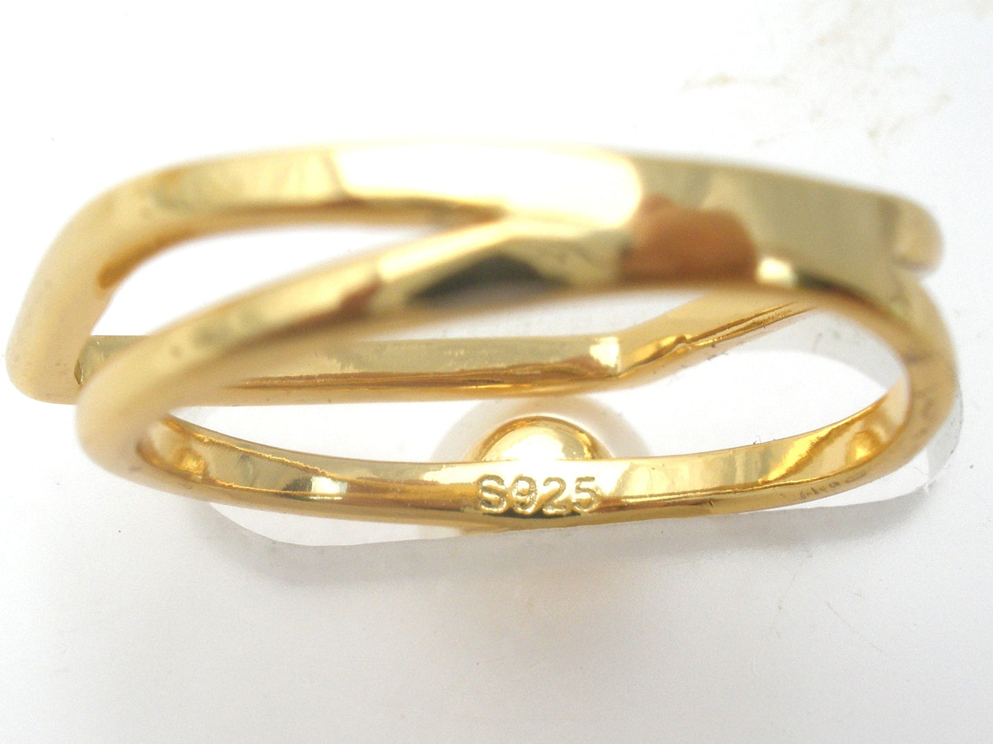 Abstract Pearl Vermeil 925 Size 5