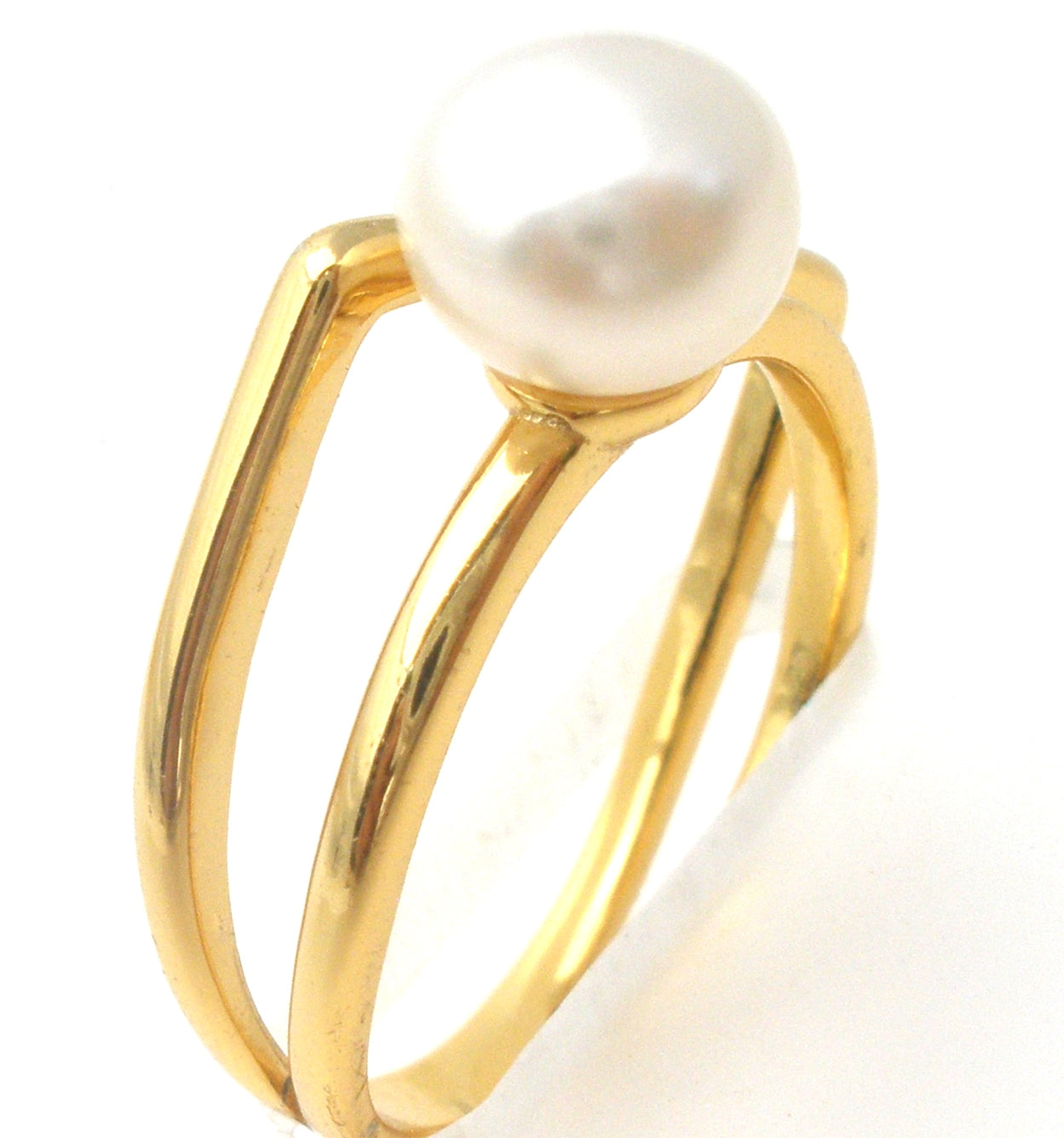 Abstract Pearl Vermeil 925 Size 5