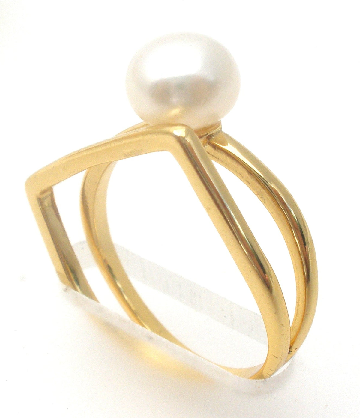 Abstract Pearl Vermeil 925 Size 5