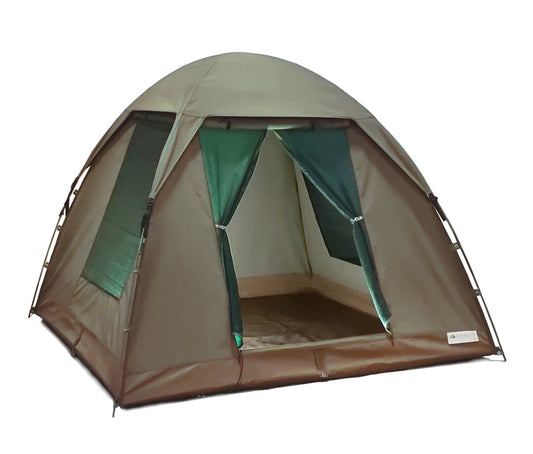 FALKSON Adventurer 5 | 4 person tent | 3x3m Bow tent | All weather canvas camping tent