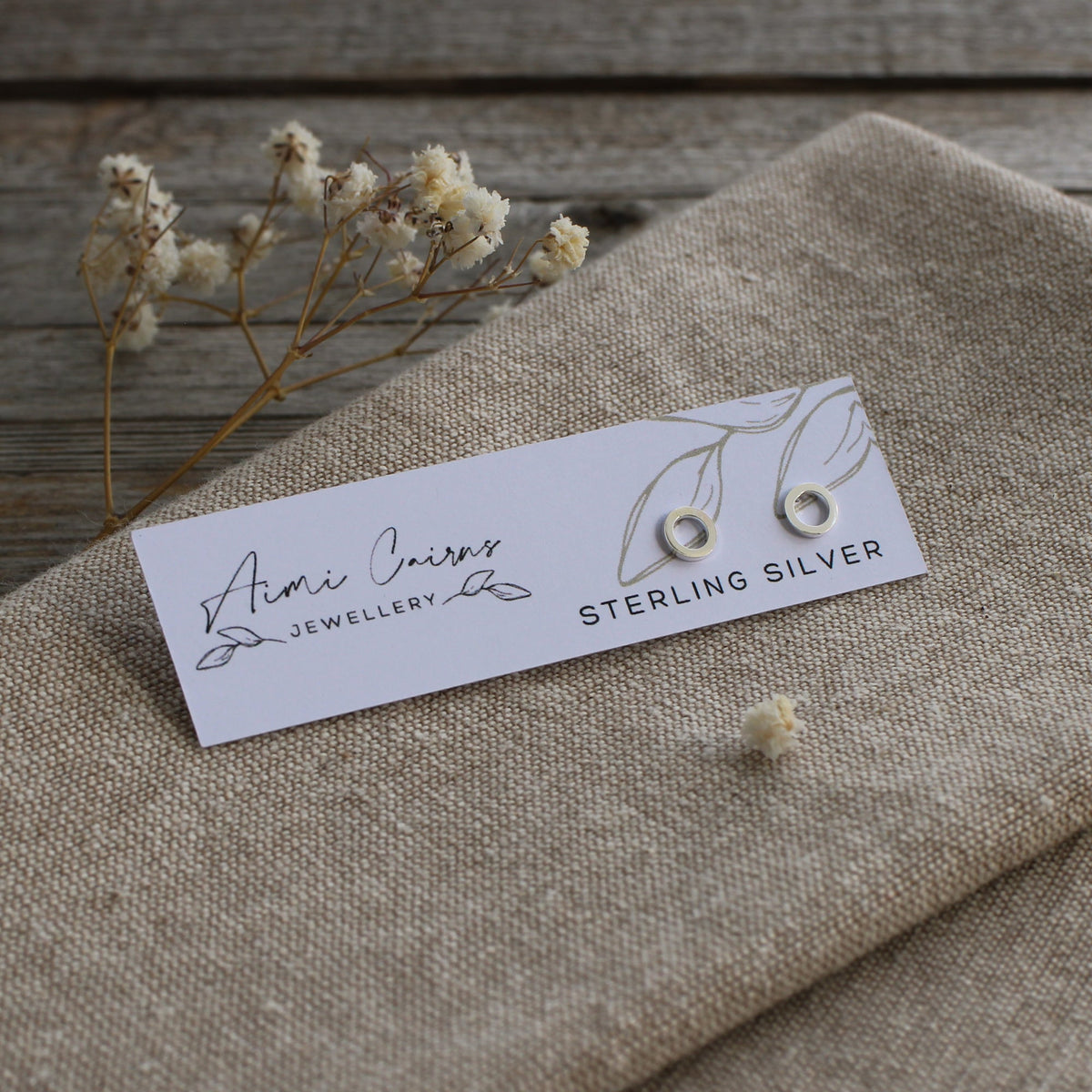 Halo Silver Stud Earrings