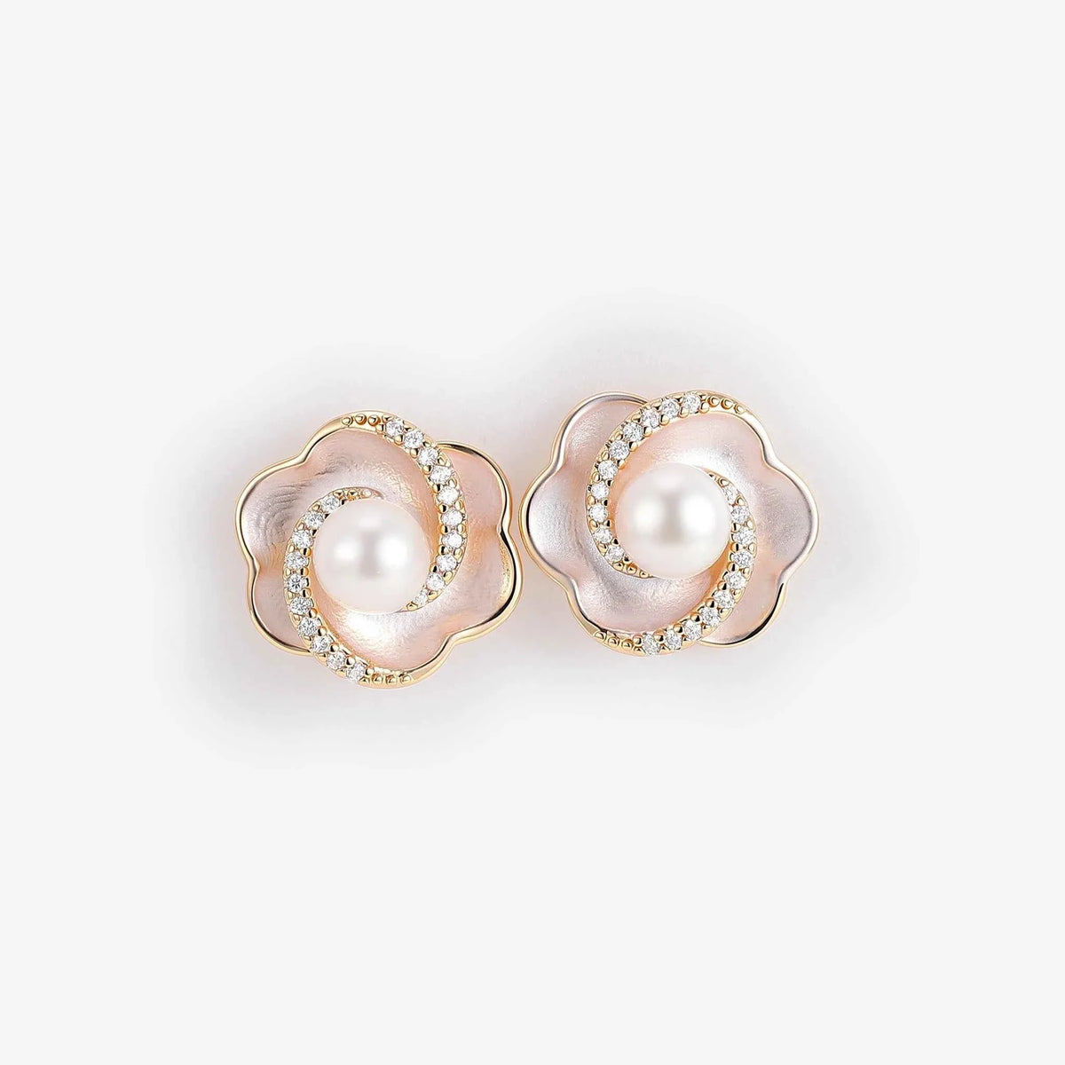 Akoya Pearl Flora Earrings Anniversary Gift for Her