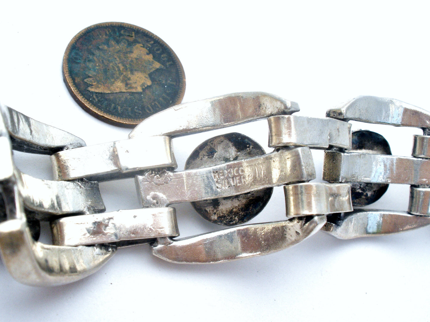 Amethyst Cabochon Bracelet Sterling Silver Vintage